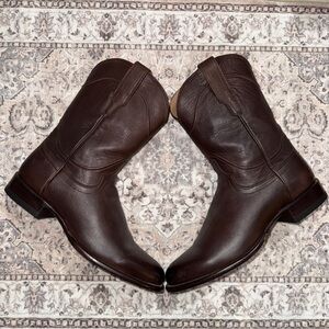 Tecovas The Earl Men’s 9.5 Cafe Brown Roper Goat Leather Western Boots